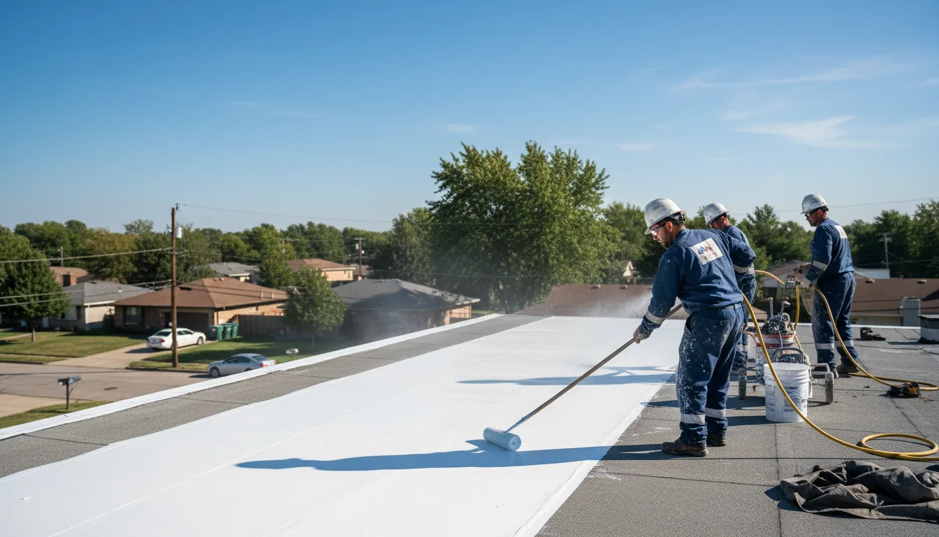 Commercial roof coating in Bellflower, IL near me